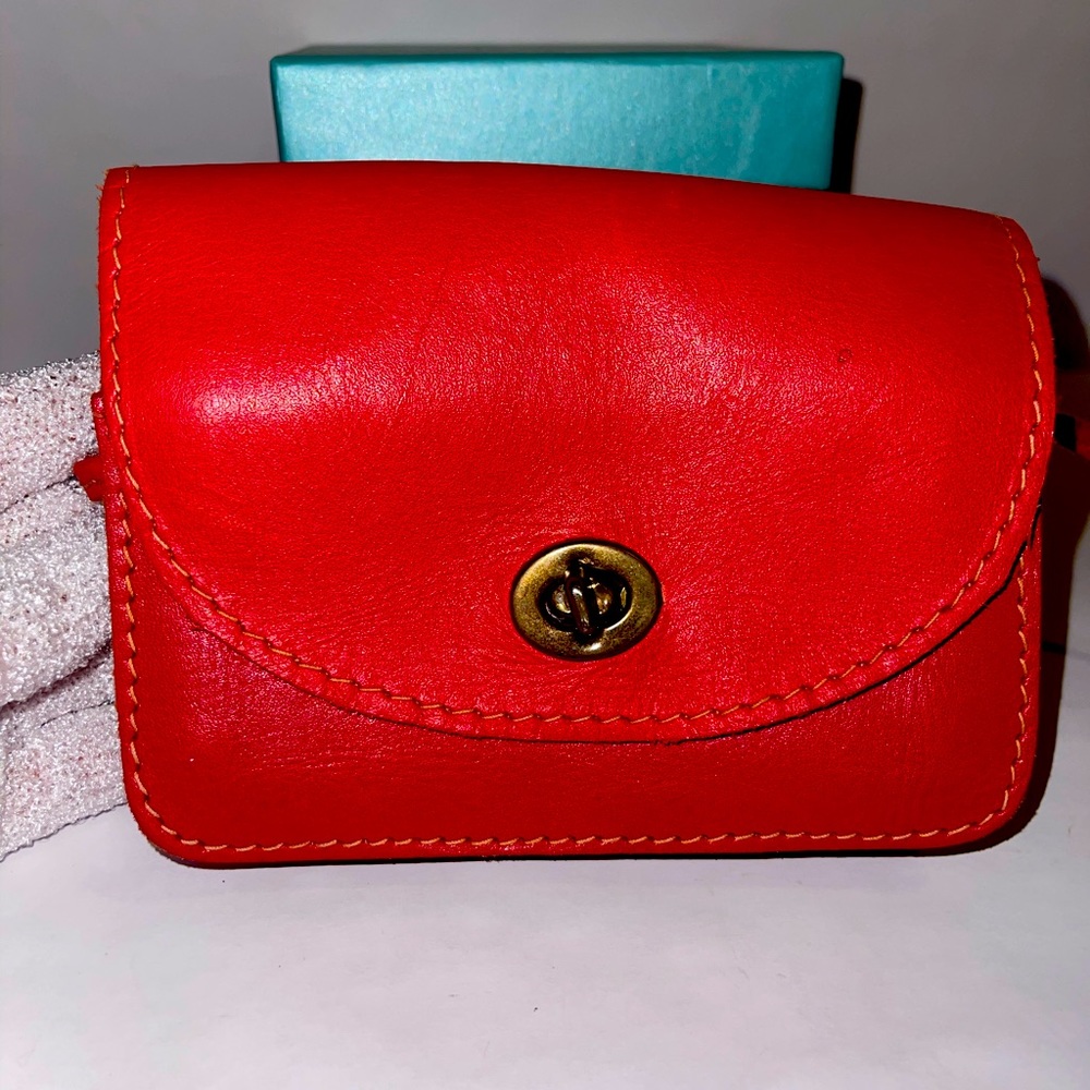 Red Leather Crossbody Bag